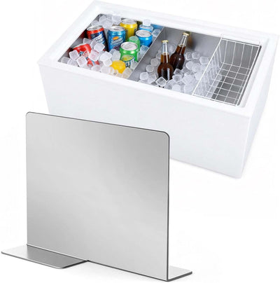 Divisor cubo hielo acero inox 12pulg alto 14.5x5pulg