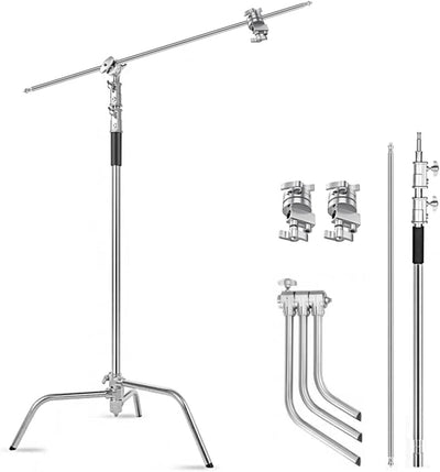 Soporte luz foto acero inox altura ajustable 4.9-10.8 pies