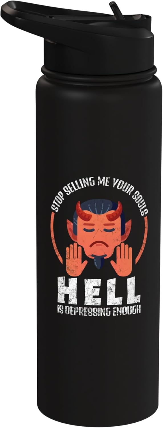 Botella de agua acero inoxidable insulada tema Satanás y Lucifer