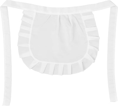 Delantal blanco con volantes para mujer y niña, cosplay, fiesta