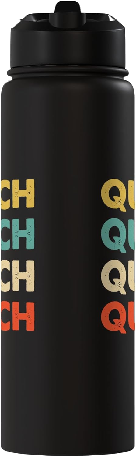 Botella de agua acero inoxidable aislada Quach Name