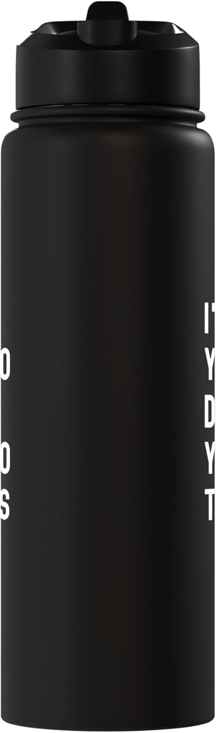 Botella agua acero inox aislada con tapa
