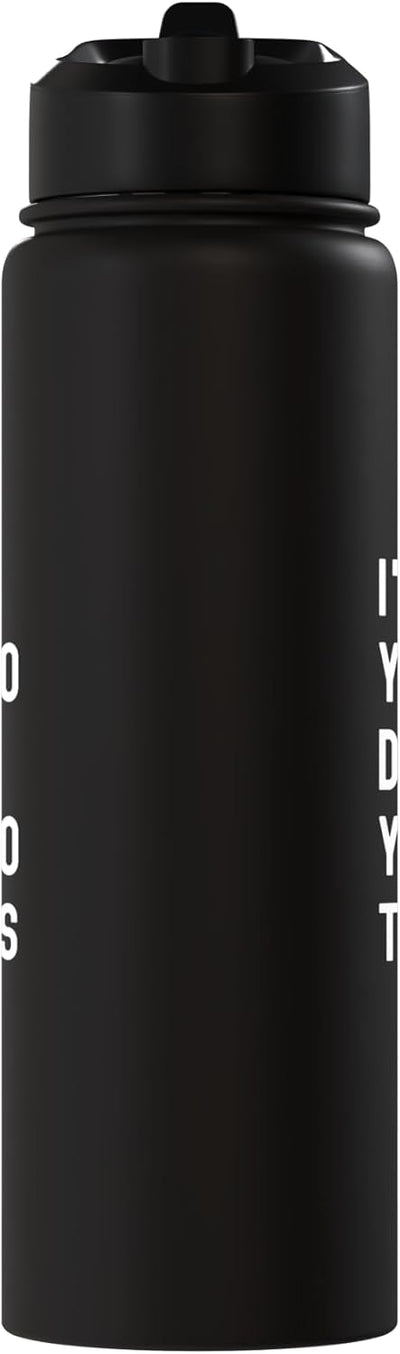 Botella agua acero inox aislada con tapa