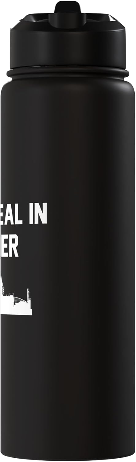 Botella agua acero inox aislada Manchester