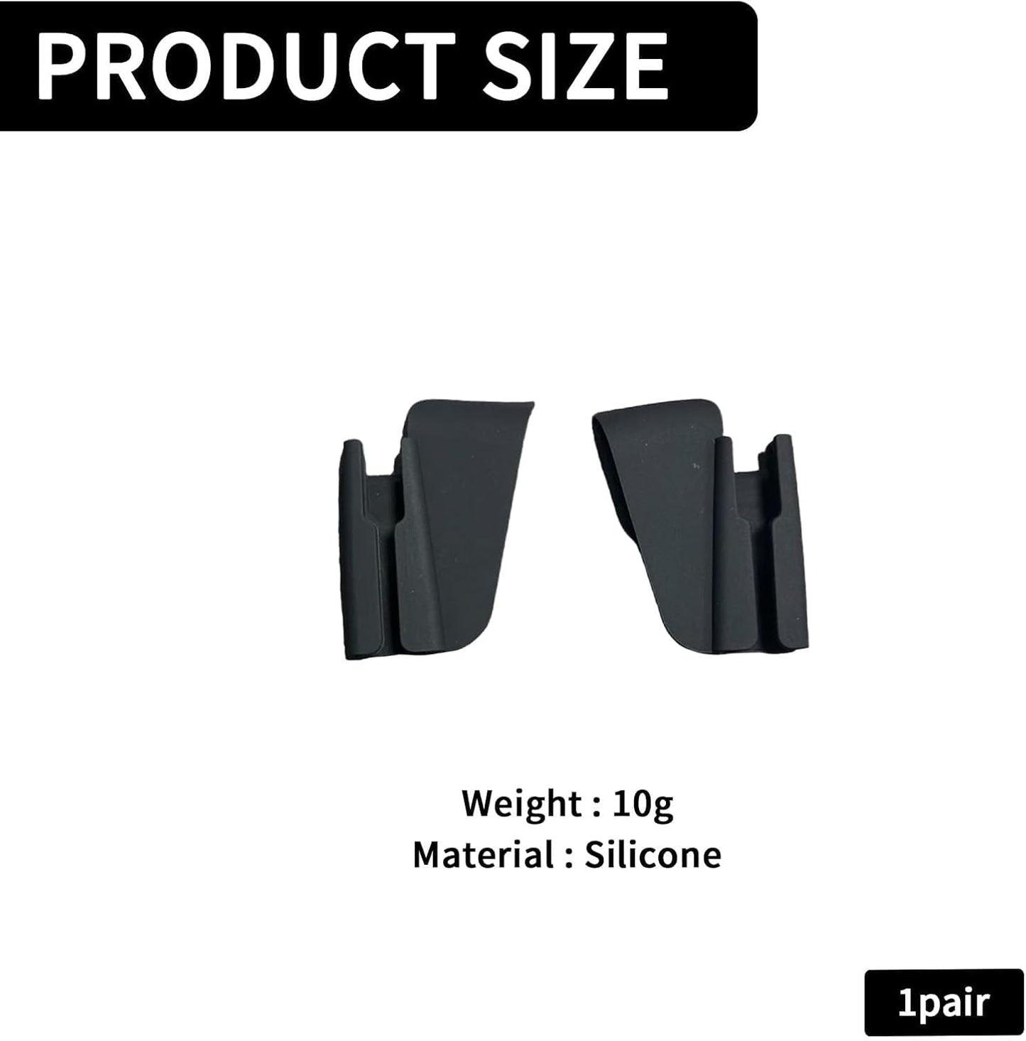 Protectores laterales para gafas de silicona negra