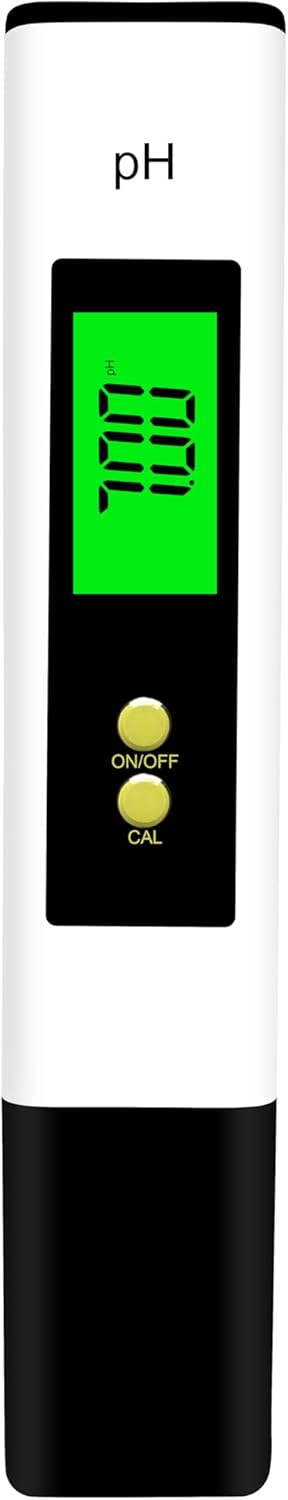 Medidor digital de pH para agua portátil con pantalla retroiluminada