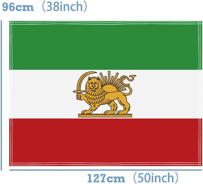 Mantel decorativo de bandera iraní 38x50 pulgadas