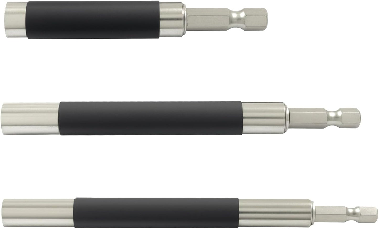 Pack 3 Soportes Magnéticos Punta Taladro Adaptador Barra Extensión