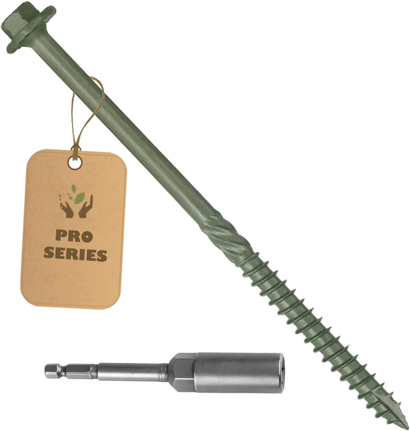 Tornillos #14 x 4pulg madera estructural revestimiento verde