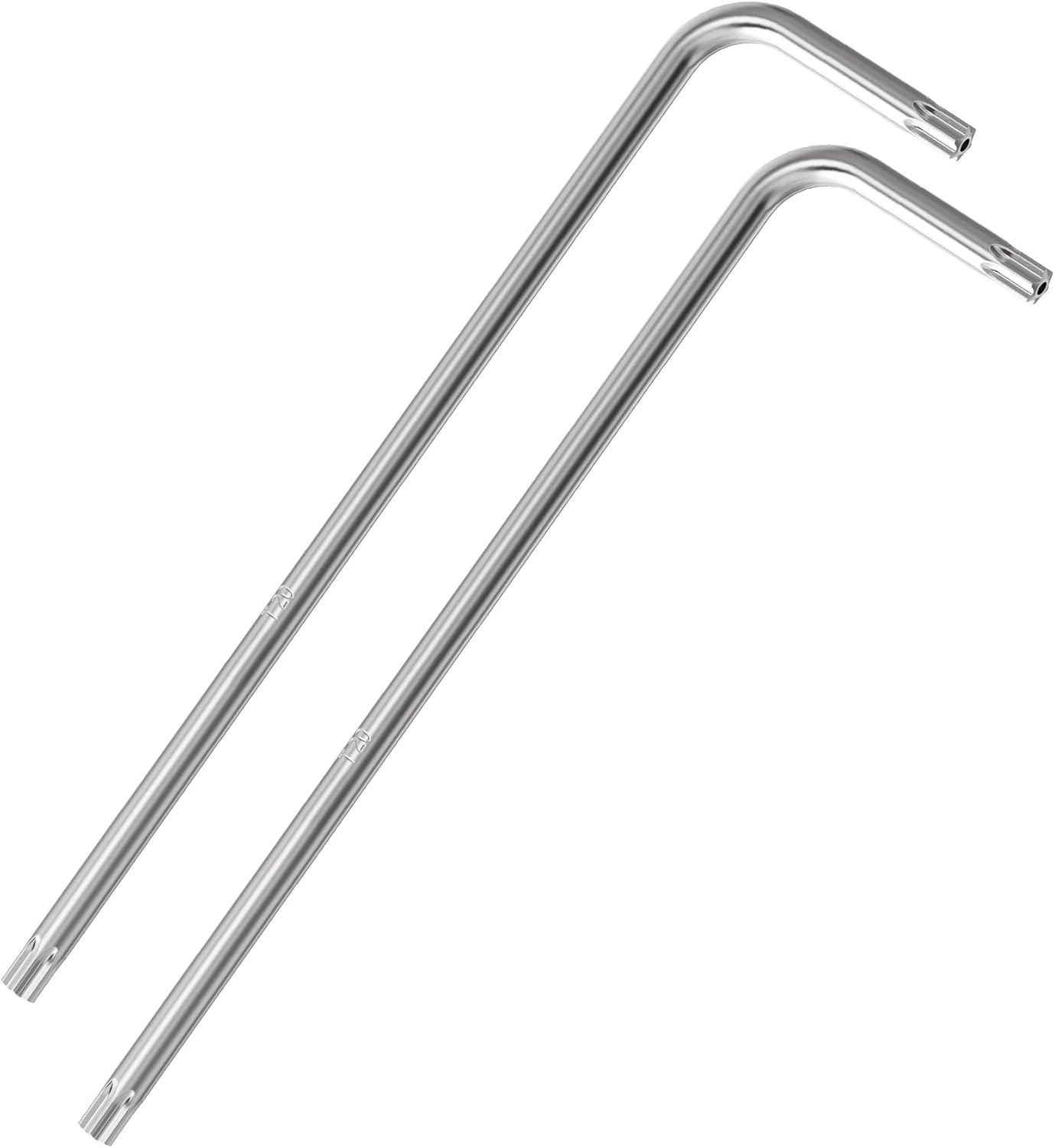 2 Llaves Hexagonales Torx T20 Acero Cromo-Vanadio Tratado