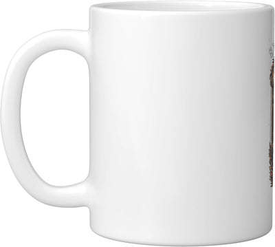 Taza cerámica Snowdonia y dragón de Gales Celtas, blanca