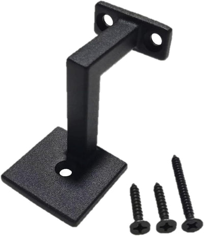 Soportes cuadrados barandilla escalera 1 negro texturizado