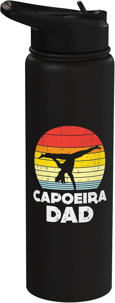 Botella de agua acero inoxidable capoeira dad retro dance martial art