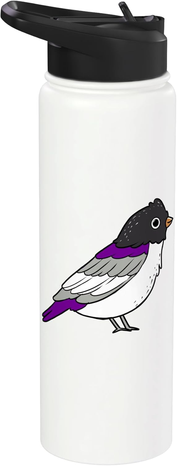 Botella de agua acero inoxidable Graysexual Pride Bird insulated