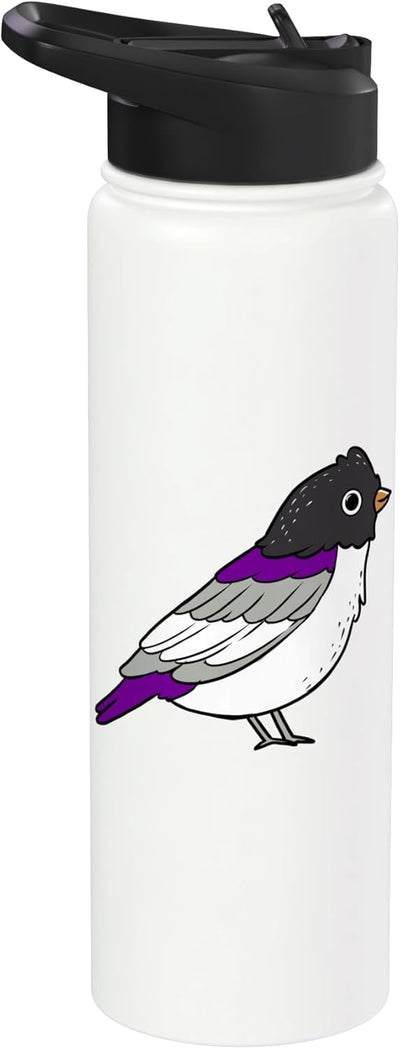Botella de agua acero inoxidable Graysexual Pride Bird insulated