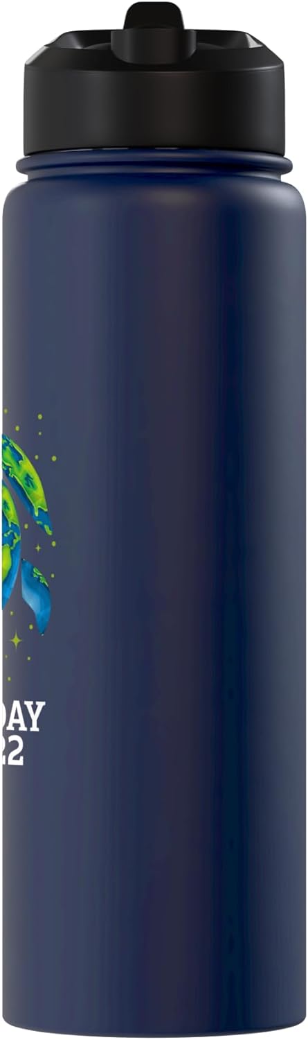 Botella agua acero inox aislada para proteger tortugas marinas