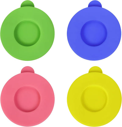 Paquete de 4 tapas limpiadoras de polvo de silicona para latas 12-21 oz