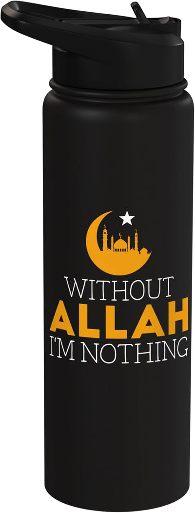 Botella agua acero inox aislada Islam Ramadán
