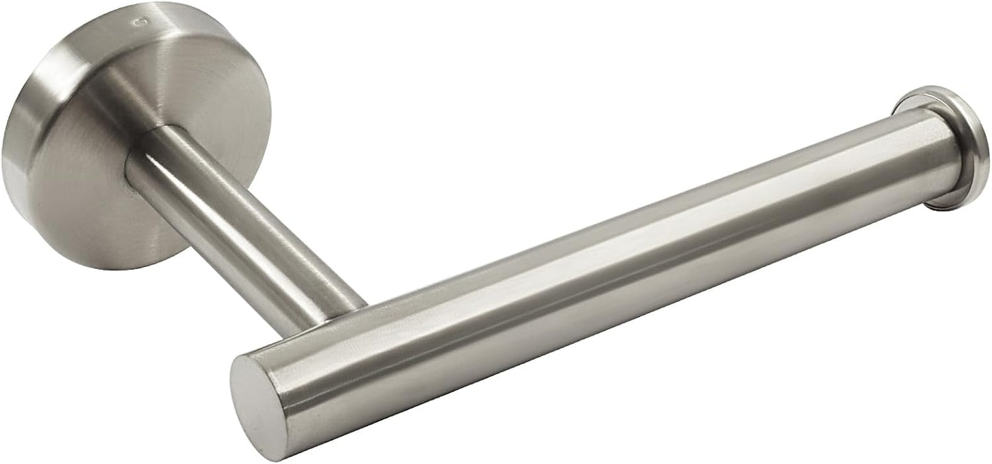 Soporte papel higiénico acero inox plateado para baño
