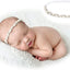 Diadema perlas accesorios foto recién nacido blanco