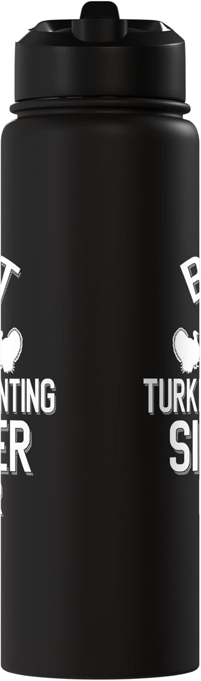Botella de agua acero inoxidable aislada para amante del pavo