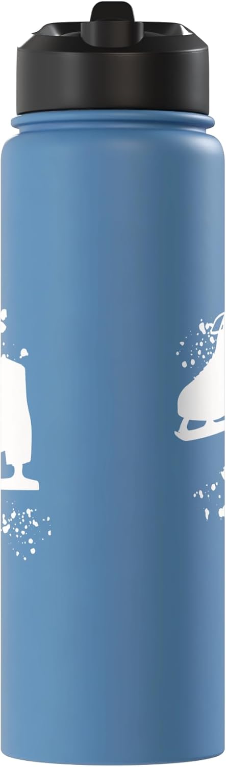 Botella de agua acero inoxidable aislada para patinaje artístico colorida