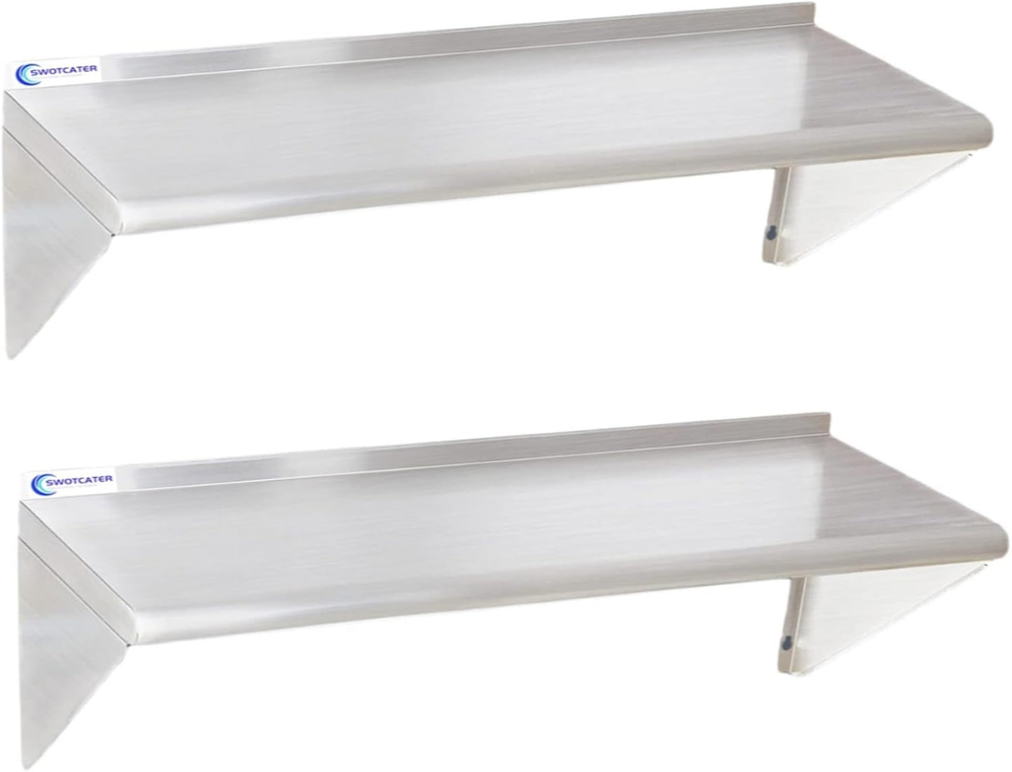 Paquete de 2 estantes de acero inoxidable para cocina