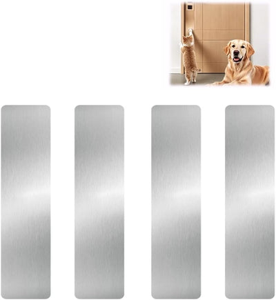 Protectores puerta gatos perros 4x16pulg acero inox autoadhesivo