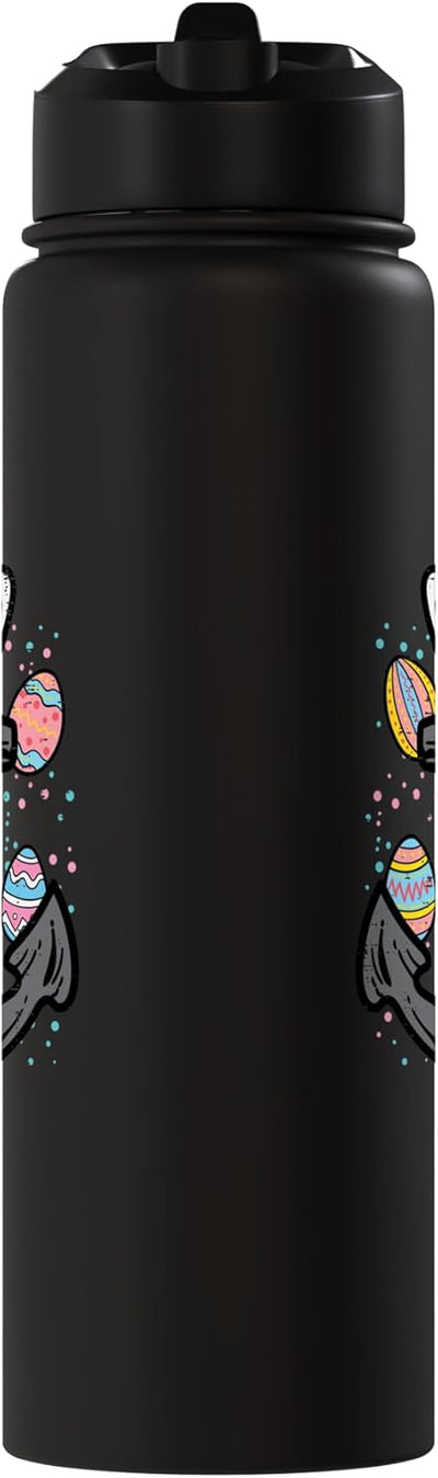 Botella de agua acero inoxidable para niños y adultos con diseño de conejo de pascua