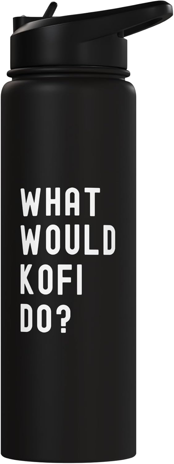 Bottella de agua aislada acero inoxidable What Would Kofi Do