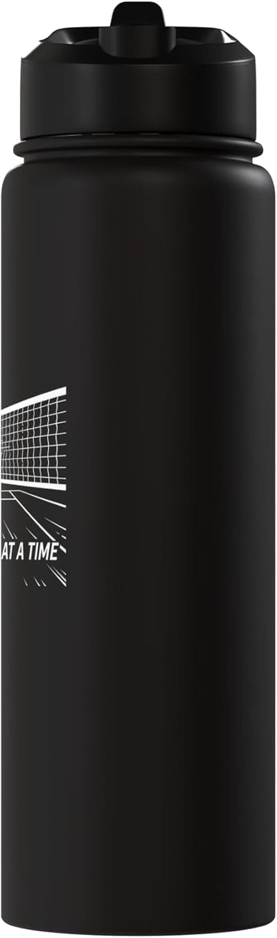 Botella de agua acero inoxidable aislada meme spiker volleyball
