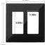 Placa pared sin S 2 segmentos para Leviton 80309-SE