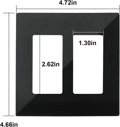 Placa pared sin S 2 segmentos para Leviton 80309-SE