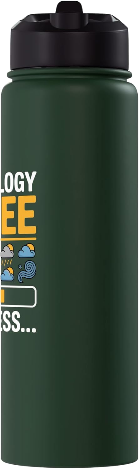 Botella de agua aislada de acero inoxidable con diseño meteorológico