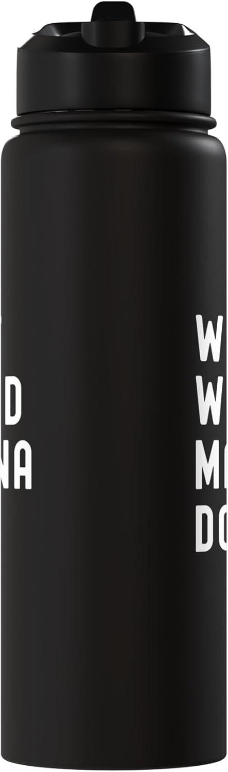 Bottella de agua acero inoxidable aislada What Would Malina Do