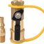 Adaptador propano RV 1/4pulg con válvula cierre