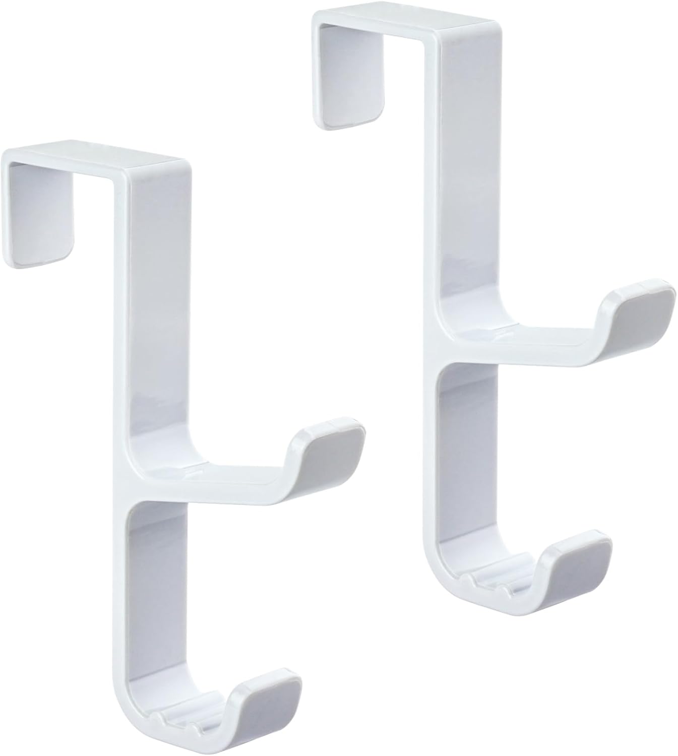 Set 2 Ganchos Puerta para Sombrero Abrigo Blanco