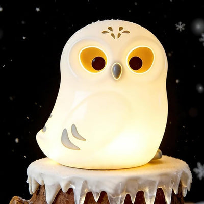 Luz Nocturna Búho Blanco Regulable Recargable para Niños