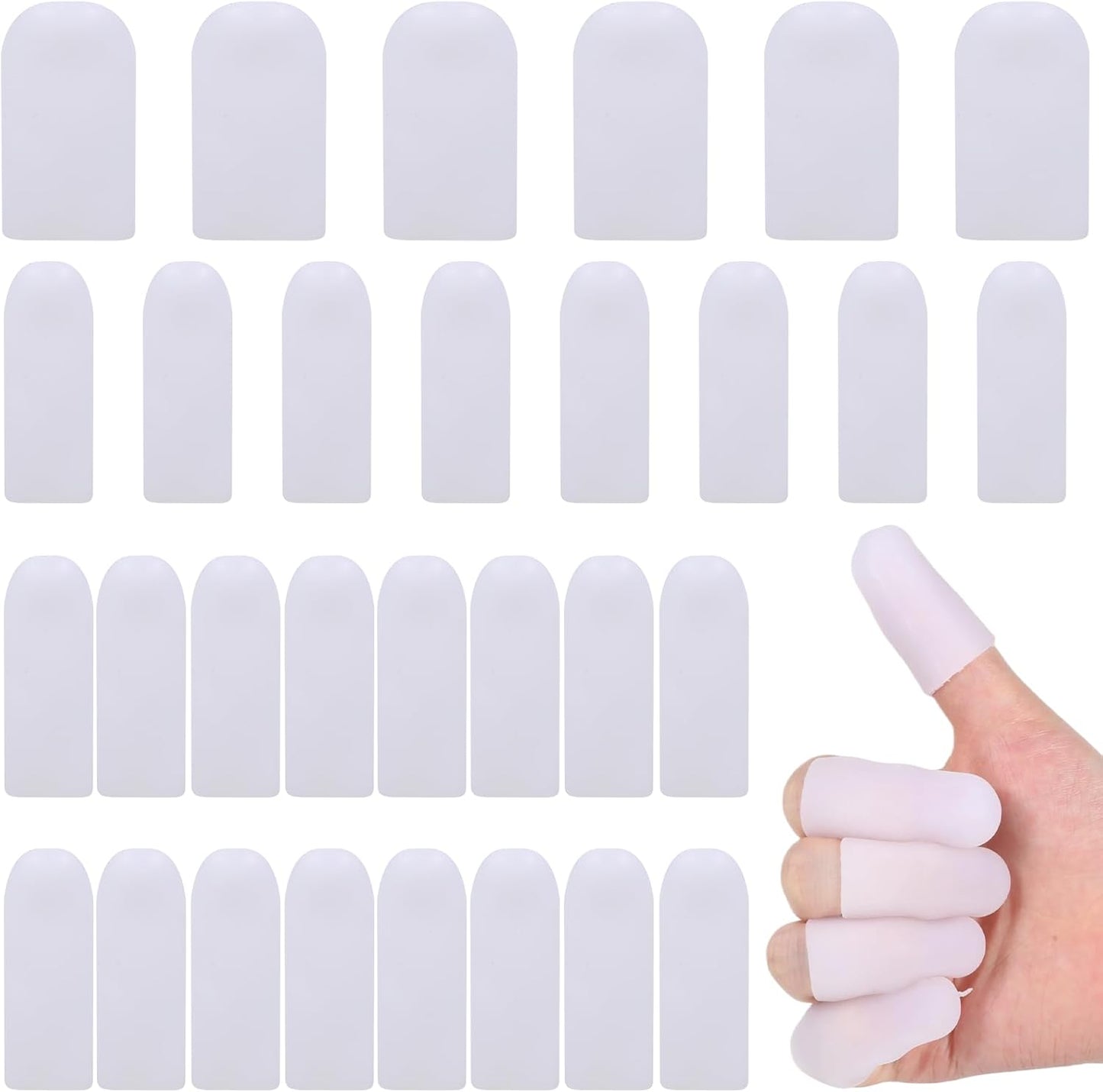 20 Pzas Protectores Dedos Silicón para Eczema y Artritis