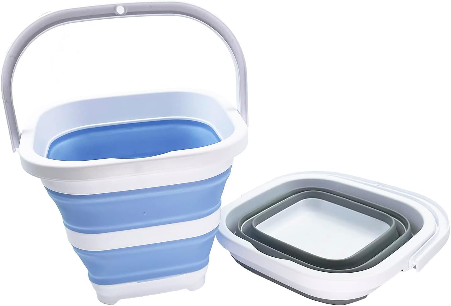 Cubo limpieza rectangular 5L plegable para agua arena camping playa