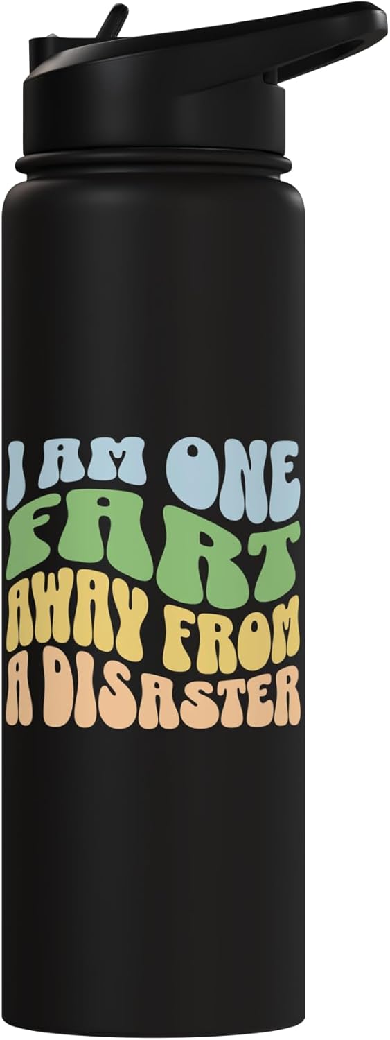 Botella de agua acero inoxidable con humor de flatulencias