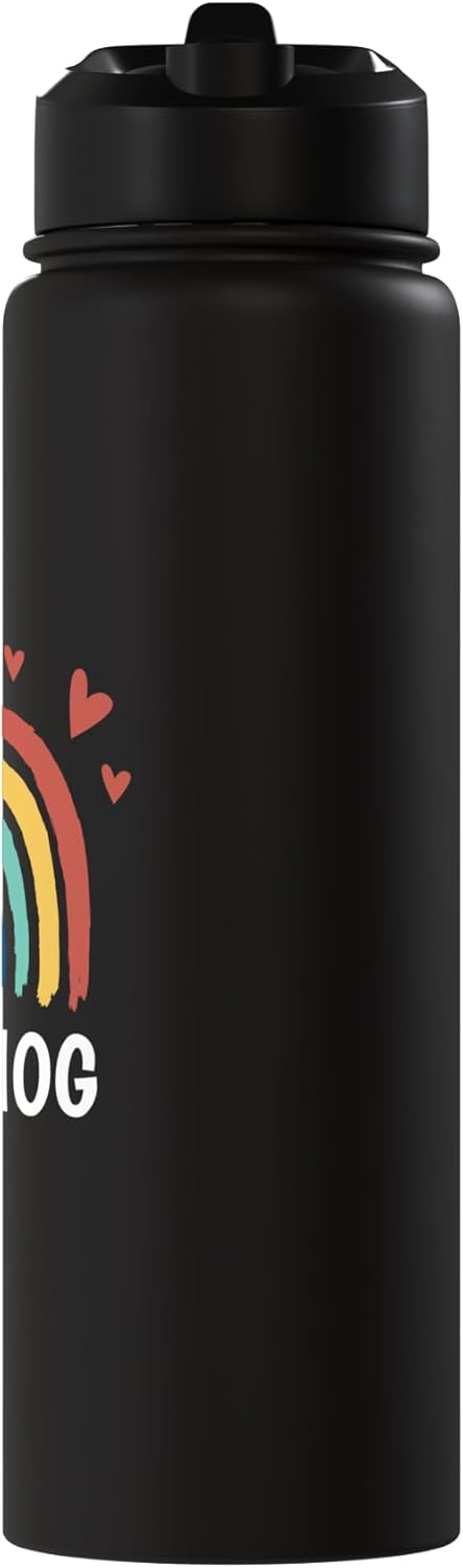 Botella agua acero inox termo niños niñas arco iris