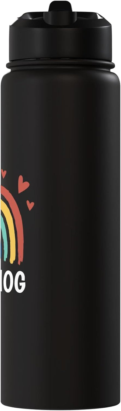Botella agua acero inox termo niños niñas arco iris