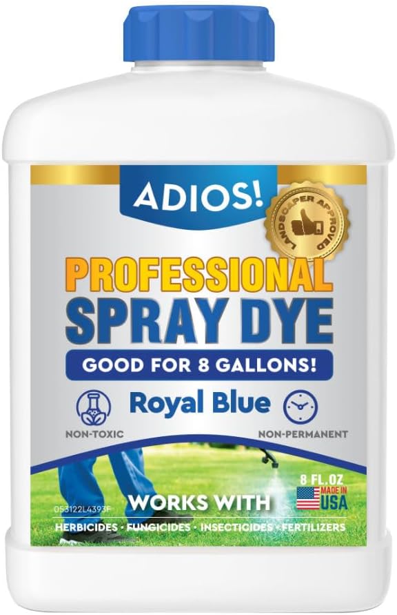 Marcador tinte aerosol azul 8oz 16gal seguro para césped