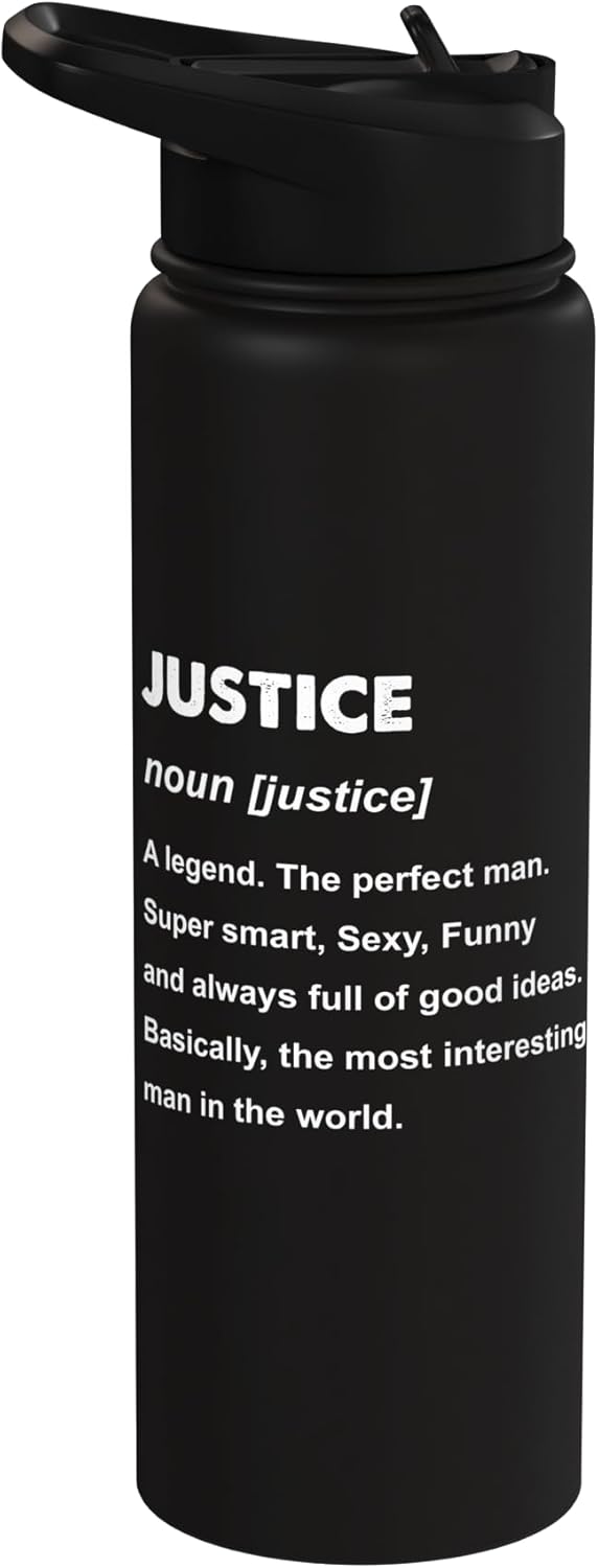 Botella de agua aislada de acero inoxidable Justice Name