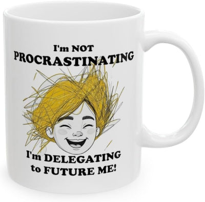 Taza de café divertida con mensaje sarcástico