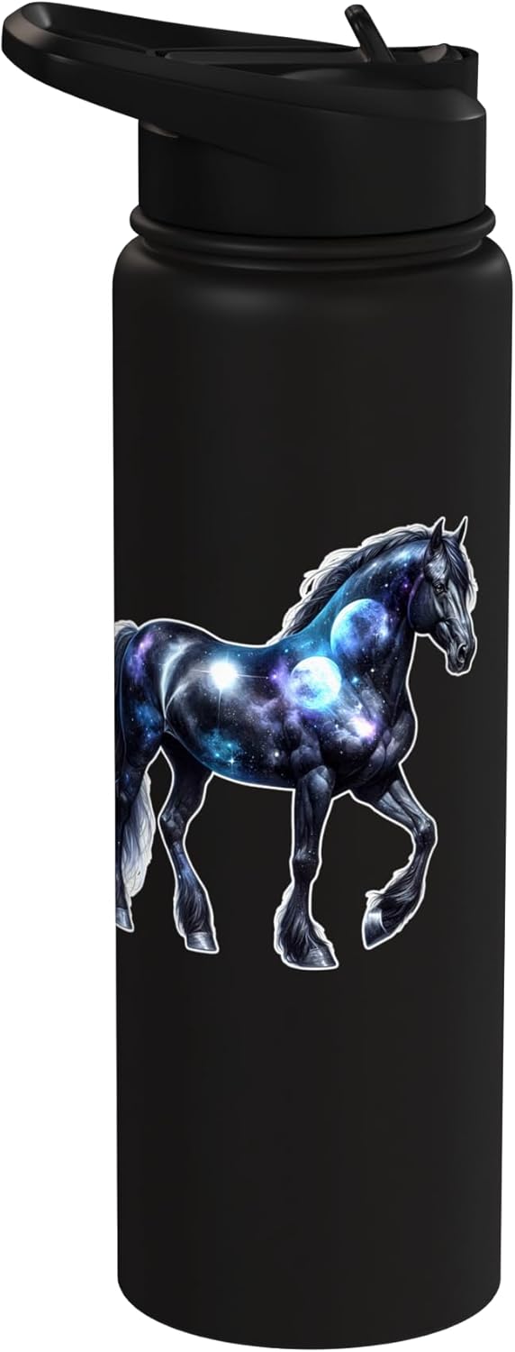Botella de agua aislada de acero inoxidable Galaxy Horse