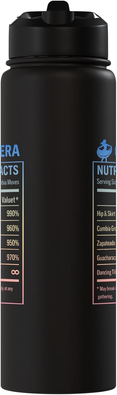 Botella agua acero inox aislada cumbia divertida
