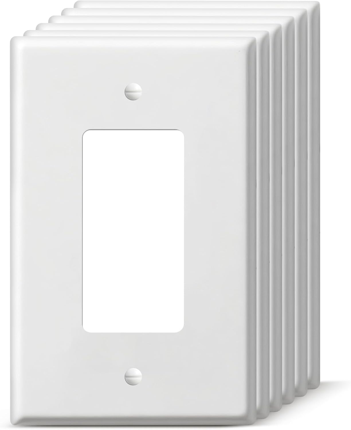 6 Pzas Placas Pared Blancas Toma Corriente Grande