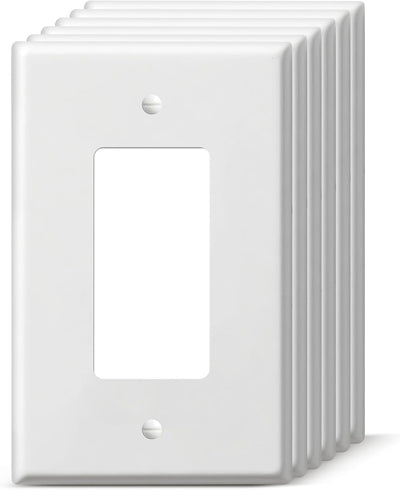 6 Pzas Placas Pared Blancas Toma Corriente Grande